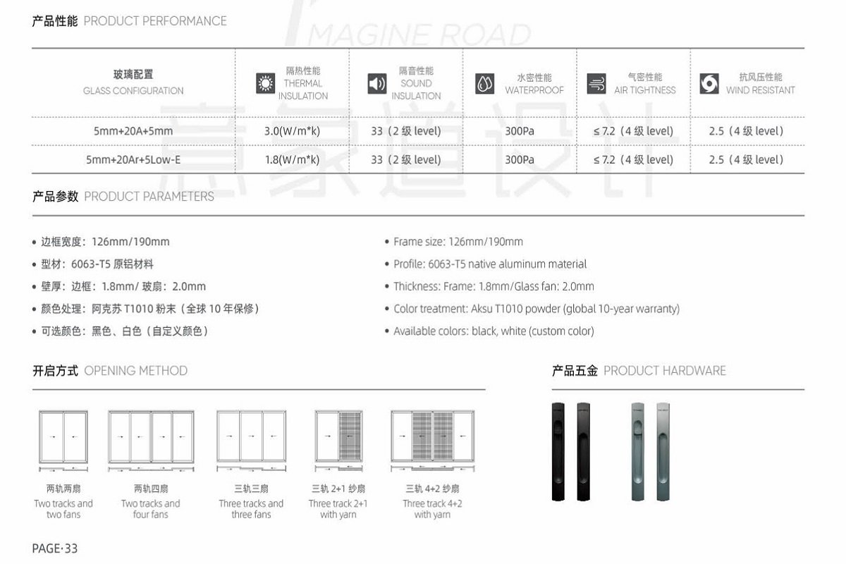 Heavy Duty Sliding Door/Sliding Glass Door/Aluminium Door