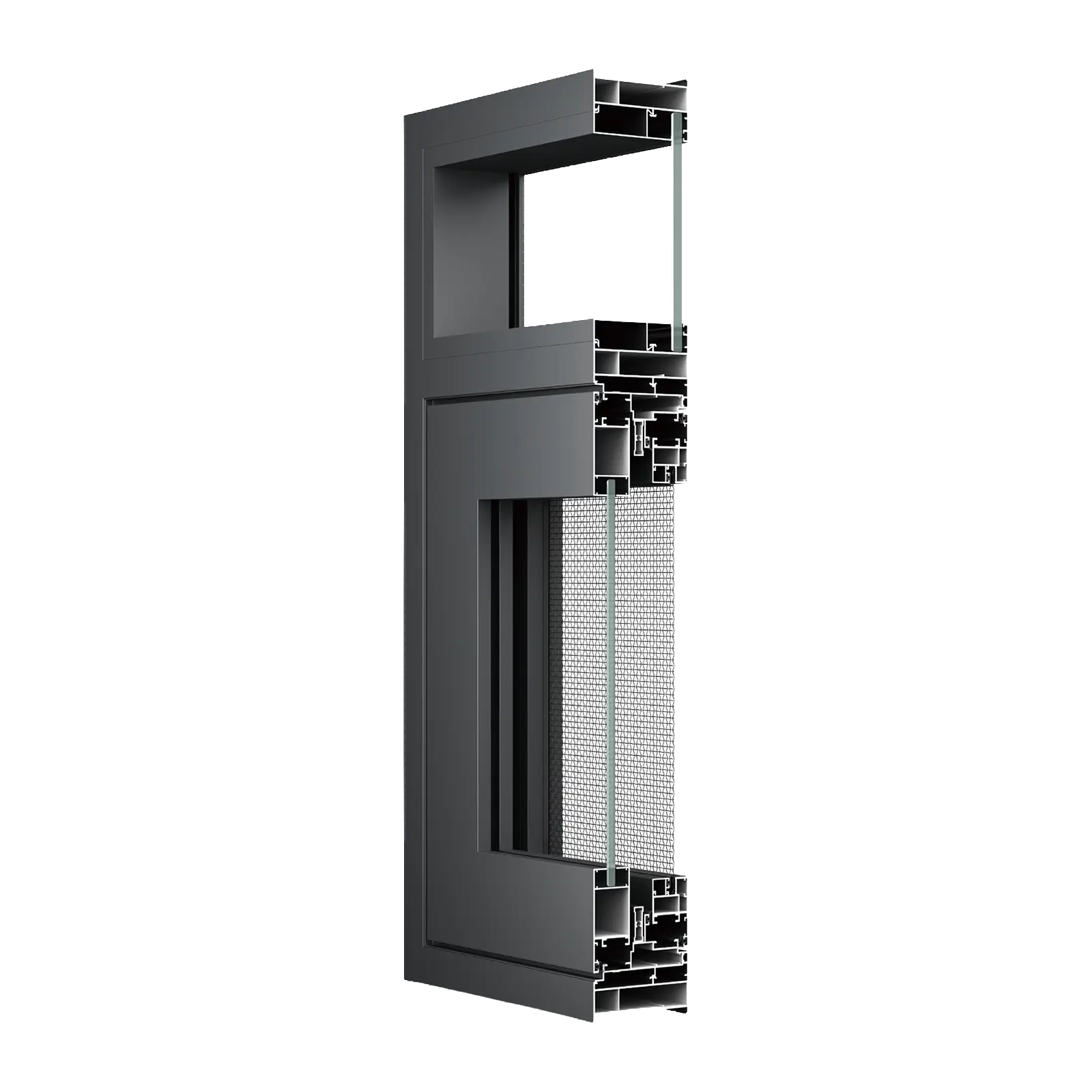 BIOZE 78 Integrated Flyscreen Casement Window Profile Detail