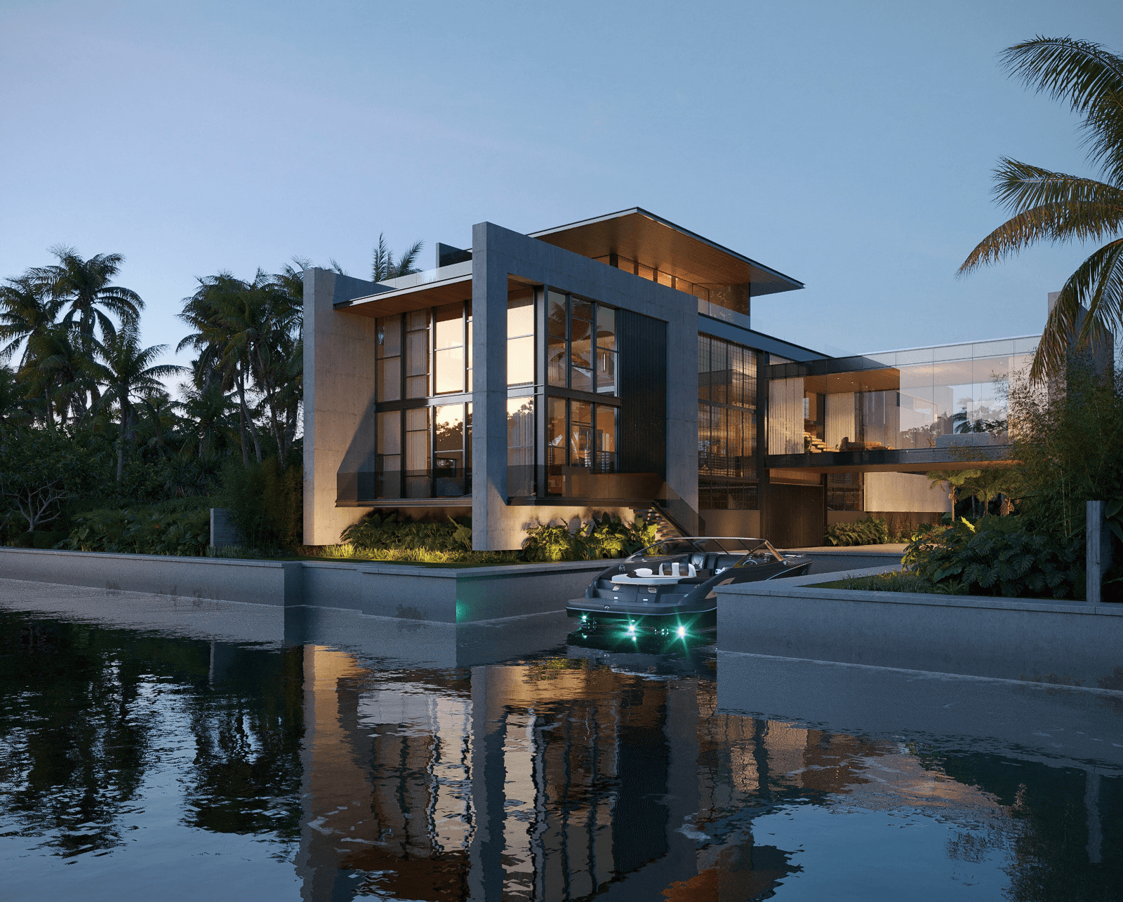Modern Villa Exterior with 95 Thermal Break Double Inward Aluminum Windows