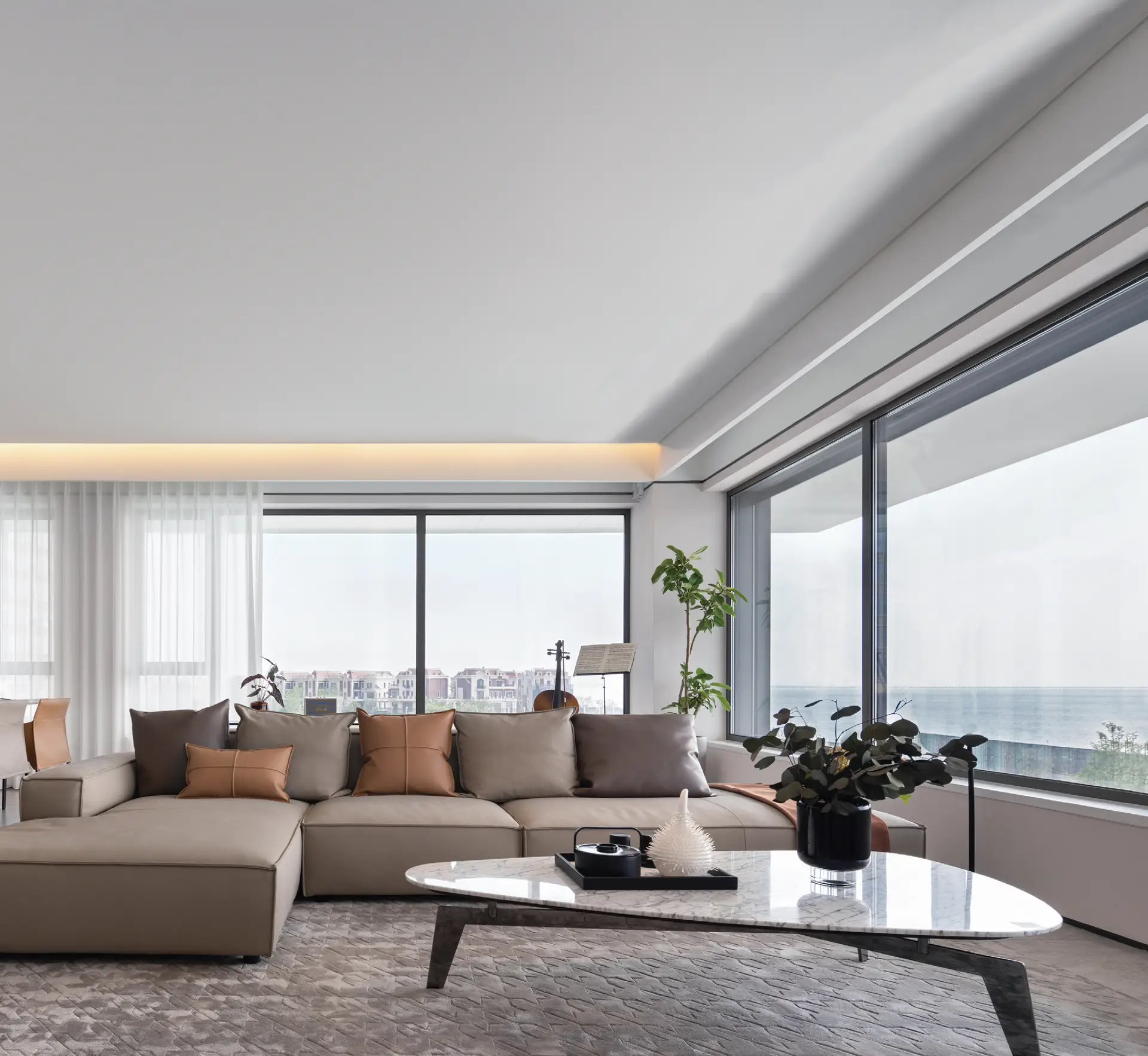 Modern Dining Room featuring BIOZE 100 Sliding Window System