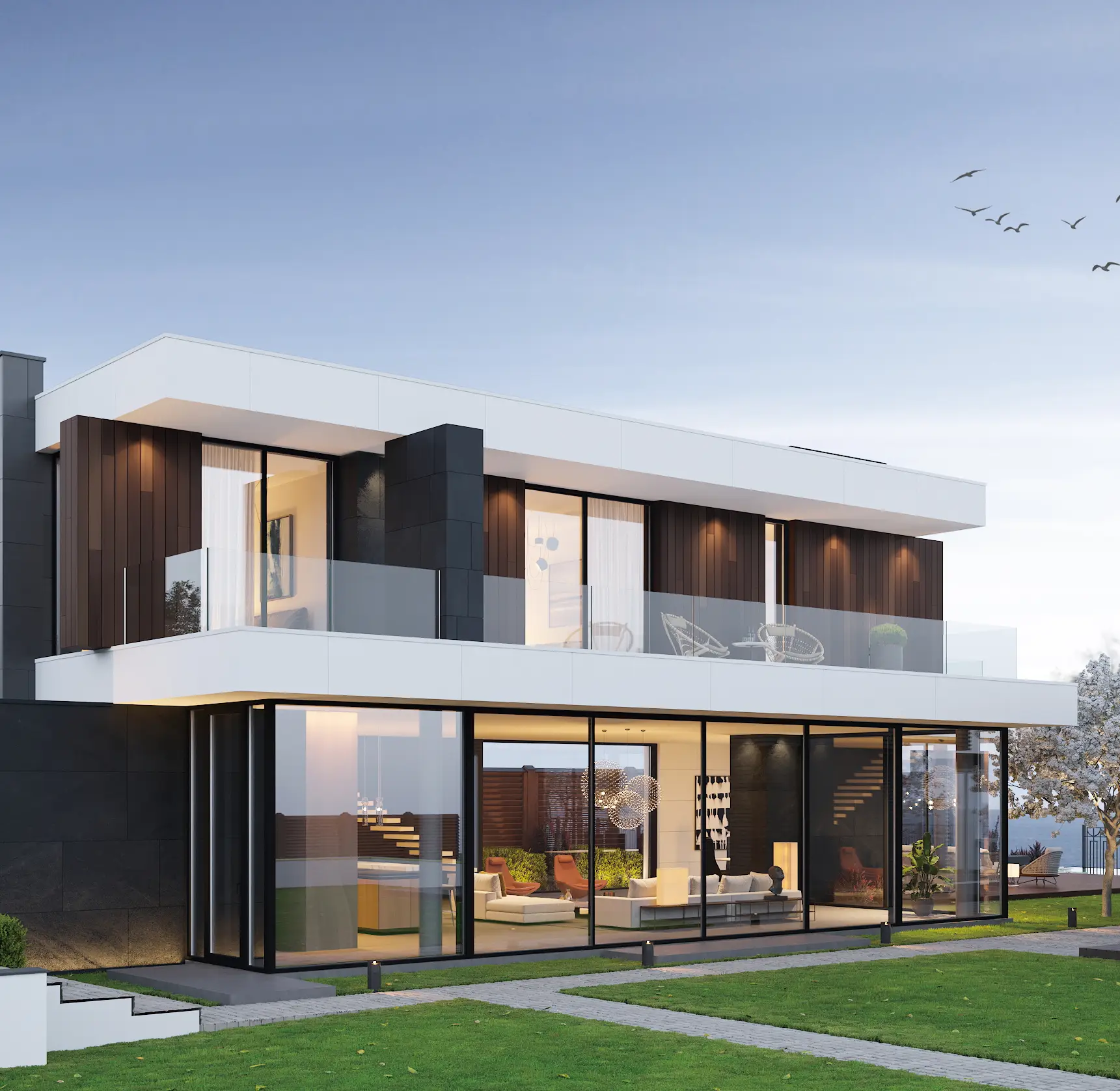 Modern Home Exterior featuring BIOZE 65 Slimline Sliding Door System