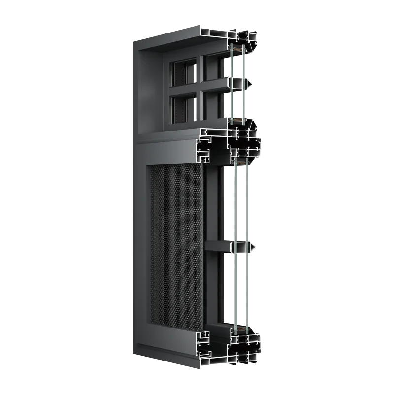 BIOZE 130 Aluminum French Casement Window Profile Cross Section Detail